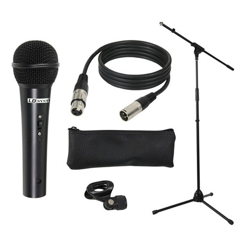 Set Microfono, Stand Con Boom, Cable Micset1 Msi Color Negro