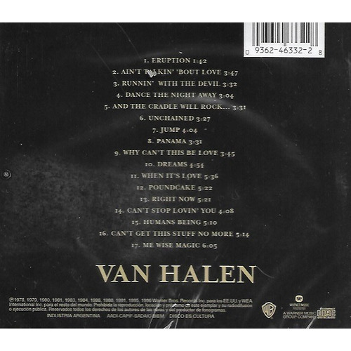 Cd Van Halen / The Best Of Volume 1 (1996