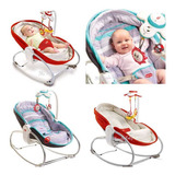 Silla Mecedora Moises Para Bebe Vibradora Tipo Tinylove Color Rojo/celeste Mecedora Vibradora