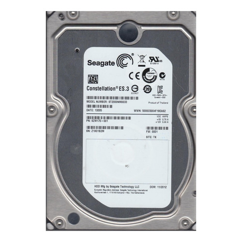 Disco duro interno Seagate Constellation ES.3 ST2000NM0033 2TB