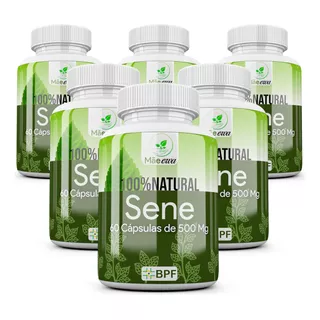 Sene Em Capsulas De 500 Mg Kit Com 6 Potes  100% Natural