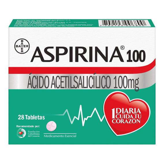 Aspirina 100mg X28tab Imp - g a $120