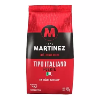 Cafe Martinez Molido Tostado Tipo Italiano Fuerte 250g