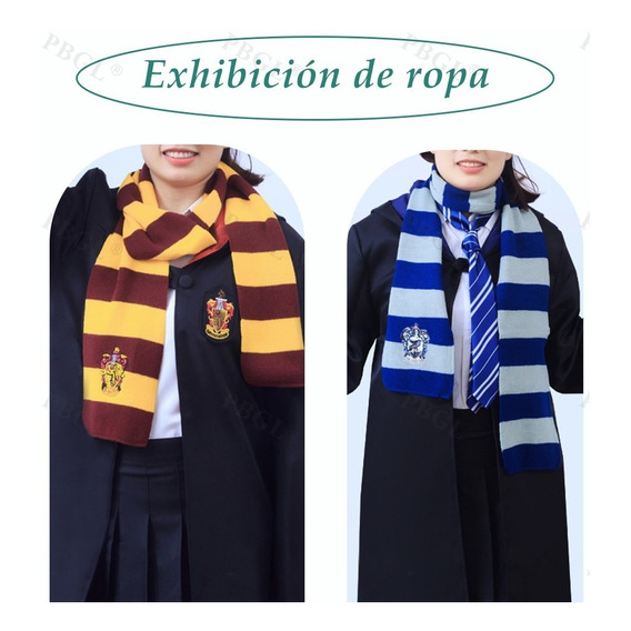 Bufandas Harry Potter Gryffindor Slytherin Hogwarts Bordado