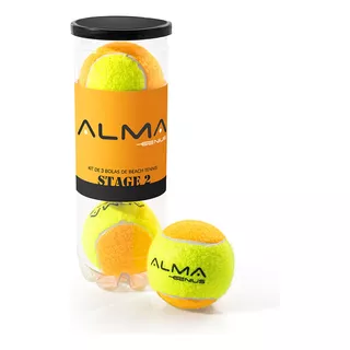 Kit Com 3 Bolas Beach Tennis Stage 2 Pro Alma Genius