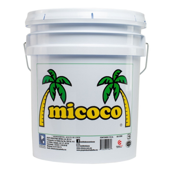 Aceite De Coco Micoco Cubeta 19 Lt Tienda Oficial