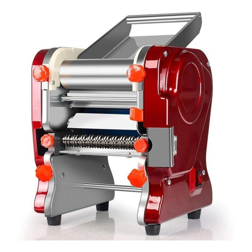 Máquina Para Pastas Eléctrica De Acero Inoxidable Color Burdeo