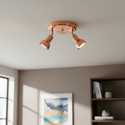 Plafon 2 Luces Con Movimiento Moderno Apto Led