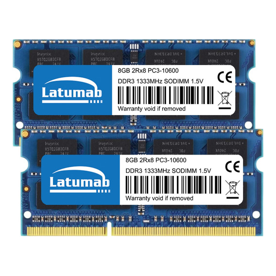 Memoria Ram Latumab 16gb(8gbx2) Ddr3-10600 1333 1.5v Laptop