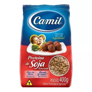 Proteína Texturizada De Soja Escura Camil Pacote 400g