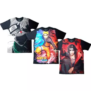Kit Naruto Kakashi Itachi Camisetas Masculino Infantil