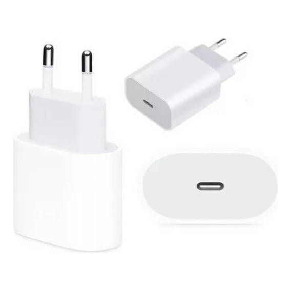 Cargador Ficha Compatible iPhone 20w Carga Rápida Usb-c.