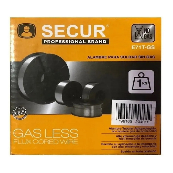 Alambre Mig Secur Para Soldar Sin Gas 1kg 0.8mm Tyt- Tyt