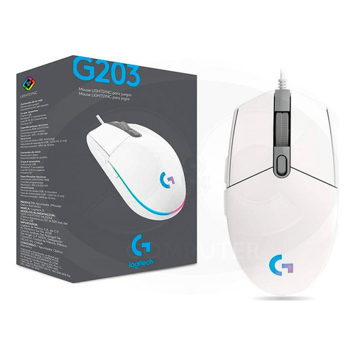  Logitech G Series  Lightsync G203 Blanco 910-005795