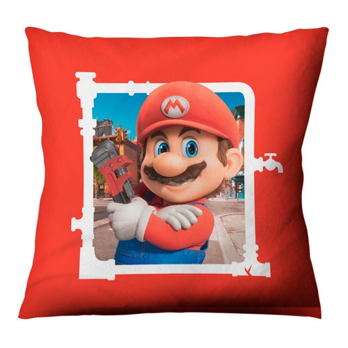 Cojín Reversible Mario Y Luigi Serious - Providencia Color Multicolor