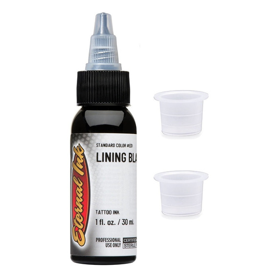 Kit Tinta Para Tatuar Eternal Ink Tattoo Negro Blanco 1 Oz