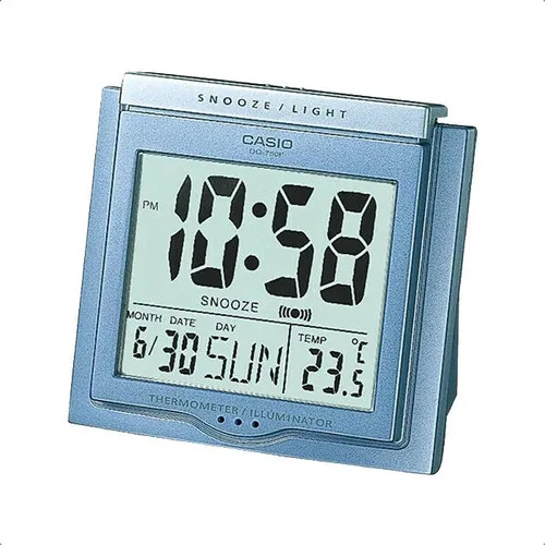 Reloj Despertador Casio Dq750 Alarma Temperatura Calendario Color