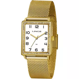 Relógio Feminino Lince Analógico Lqg4665l B2kx Dourado