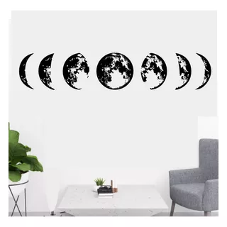 Vinilo Decorativo Para Pared - Luna - Fases Lunares