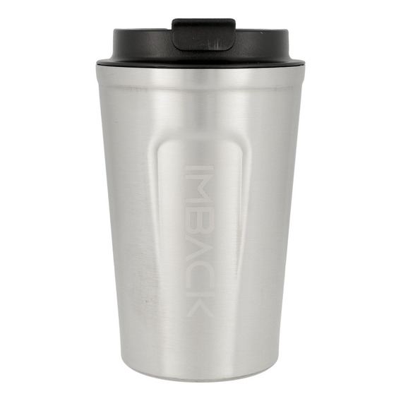 Vaso Termico Cafe Doble Capa 380ml Con Tapa Acero Inoxidable Imback IBK-VCT001