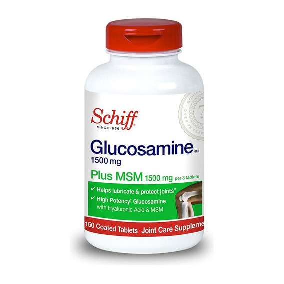 Schiff, Plus Glucosamina Msm Ácido Hialurónico, 150 Tabletas