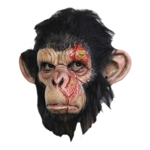 Máscara Mono Chimpancé Infectado Animales Halloween Ghoulish Color Café