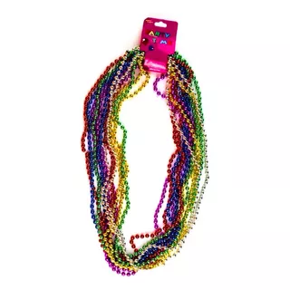 12 Collares Mardi Gras Collares De Bolitas Carnaval Fiesta