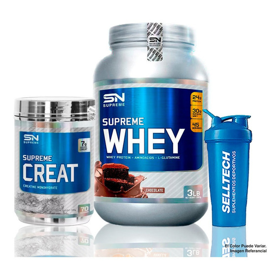 Supreme Whey 3lb Chocolate + Creatina 500gr + Shaker