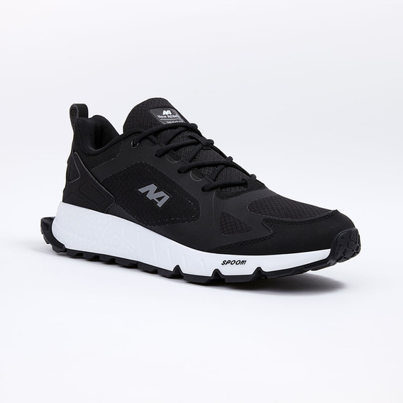 Zapatillas New Athletic Running Spoom50 Negro Con Blanco Par