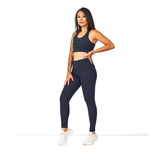 Calça Legging Básica Feminina Cintura Alta Poliamida