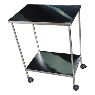 Mesa Hospitalar Carrinho Auxiliar Inox/ Rodas 60x40x80