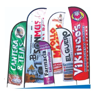 Banderas Publicitarias 2.70mts Kit Completo Personalizada