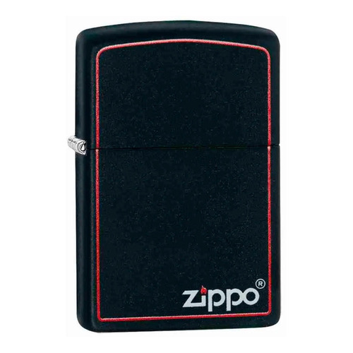 Encendedor Zippo Classic Black And Red Borde Rojo Zp218zb