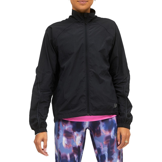 Campera New Balance Impact Run Negro De Dama