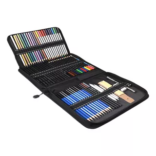 Kit Profesional De Dibujo Con Lápices De Colores 95 Piezas 