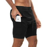 Short Deportivo Para Hombre Con Licra  Gym Fitness Insane  