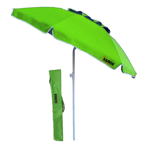 Sombrilla Playa Kaimon SK180 reclinable  color verde con diseño liso