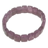 Pulsera De Jade Natural Grado A Color Púrpura Lavanda.