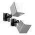Mount-it! Soporte De Altavoz Para Pared Y Techo, Perfil Bajo, Resistente, Antirrobo, Universal Para Altavoces Satelitales Y De Sonido Envolvente De Canal, Negro, 2 Soportes