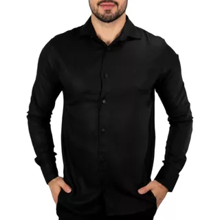 Camisa Forum Slim Fit Visco Preta