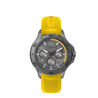 Reloj Nautica Hombre Napp25003 Pier 25 Silicona Amarillo