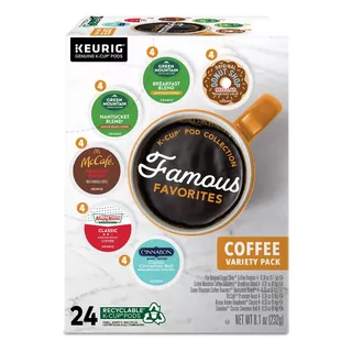 Keurig 24 K-cups Coffe Variety Pack Famous Favorites