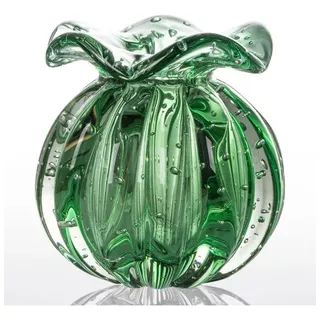 Vaso Trouxinha Cristal Murano Verde Esmeralda Love 10x10