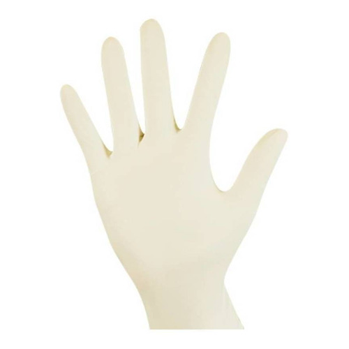 Guantes descartables estériles Top Glove Examination color natural talle M de látex con polvo