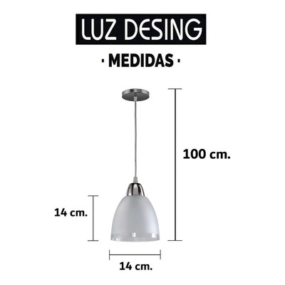 Colgante 1 Luz Vidrio Iluminación Moderna Deco Apto Led