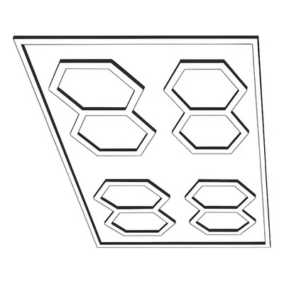 Kit Paneles Led Hexagonal Garage Zt1018 Luz Desing Transparente