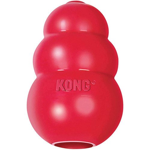 Kong Classic Mediano Juguete De Goma No Toxico Perro Gato Color Roja