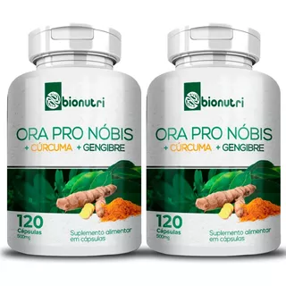 2 Potes Ora Pro Nóbis Plus 500mg Kit 240 Cáps - Bionutri