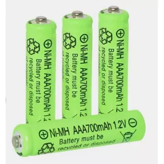 4 Pilas Recargables Triple Aaa Baterias De Mayor Potencia