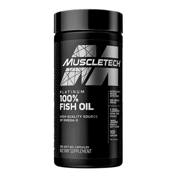 Omega 3 Muscletech 100% Platinum Fish Oil 100 Caps